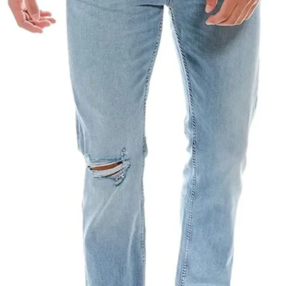 7 For All Mankind Men's Slimmy Slim Straight Jeans Size 32 x 33 NWT Laguna Wash